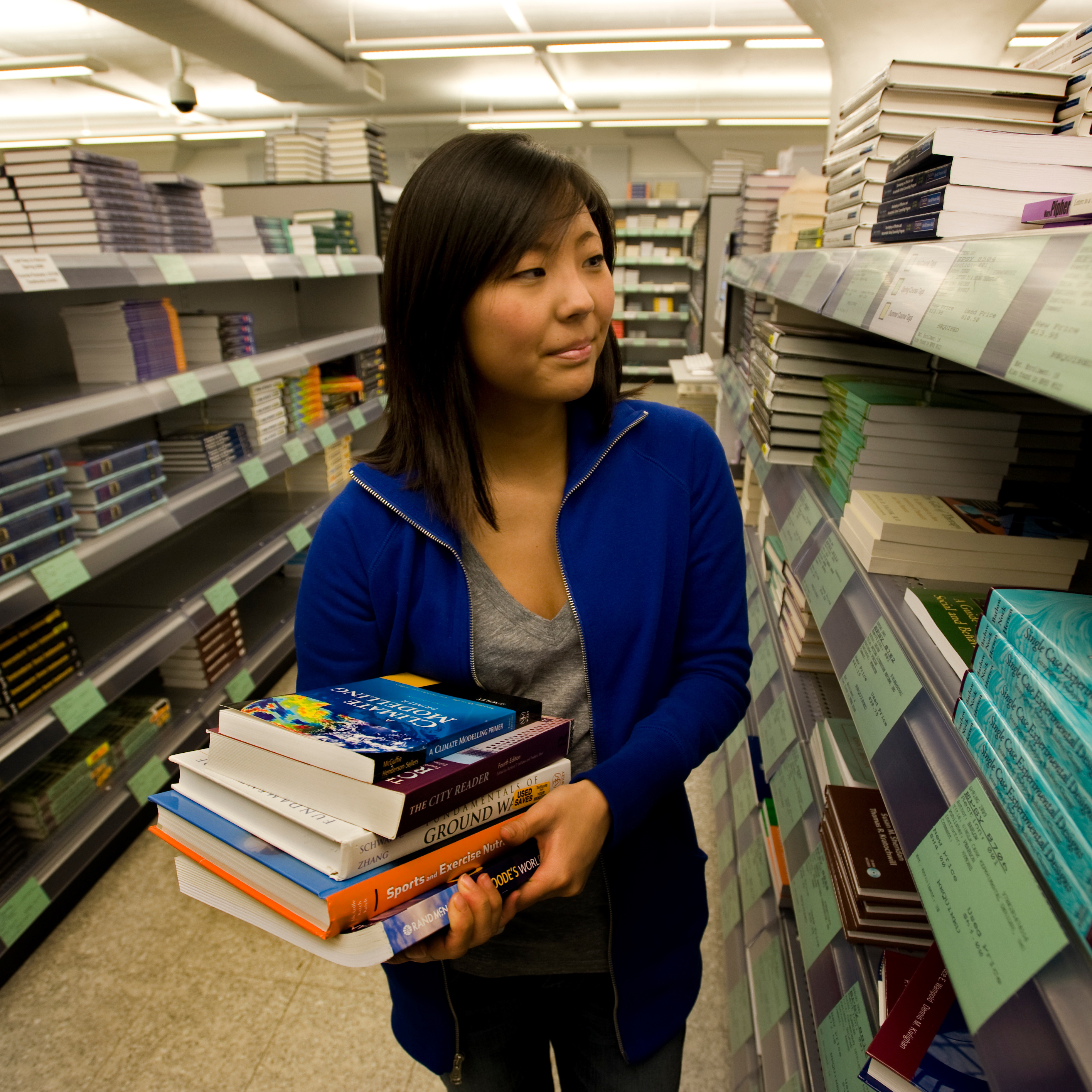 Student buying books