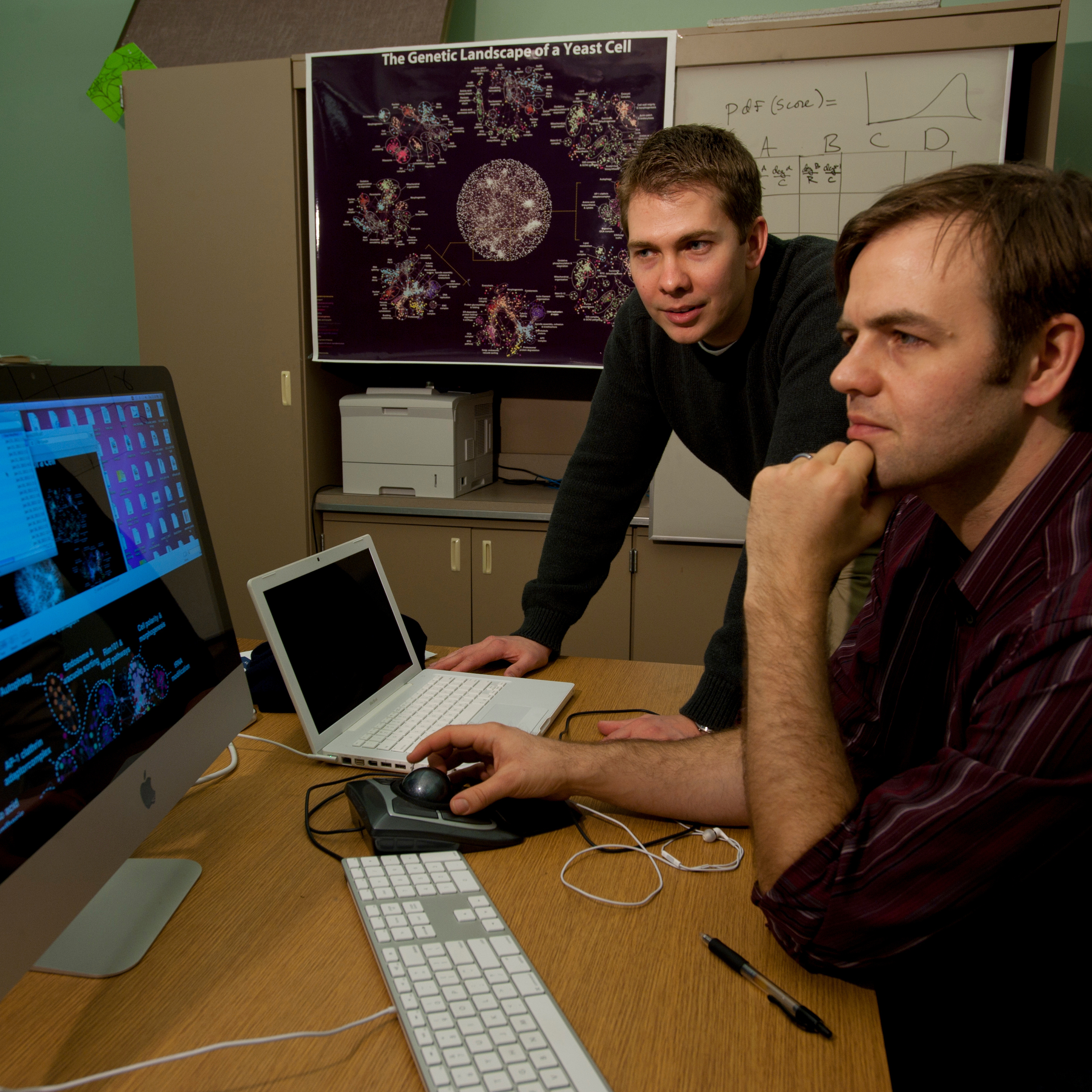 Students working on a computer