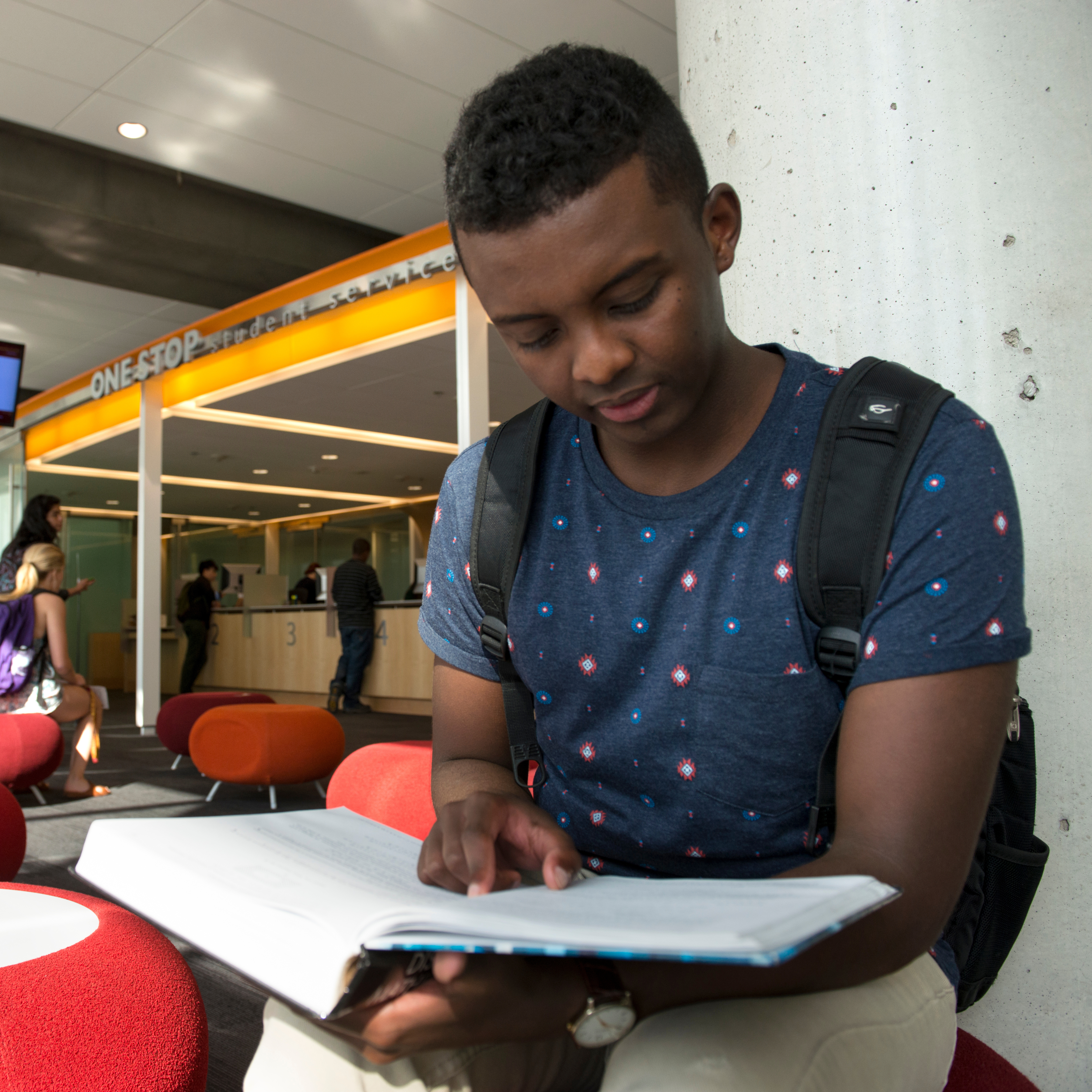 Student reading