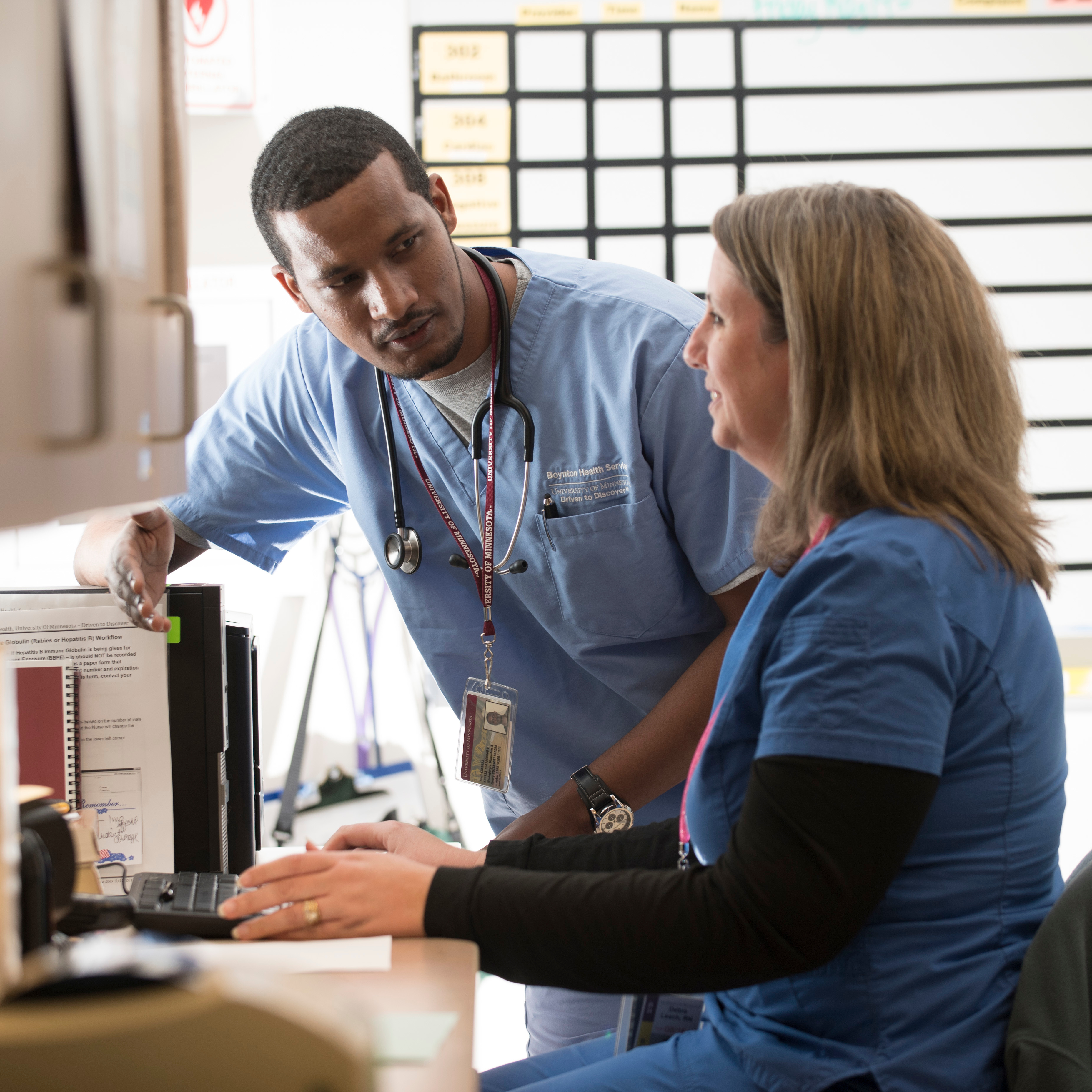 Two health professionals